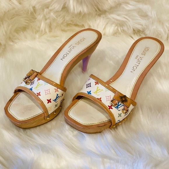 Louis Vuitton Heels Sandals Shoes Sandals Size 7.5 - Picture 2 of 7